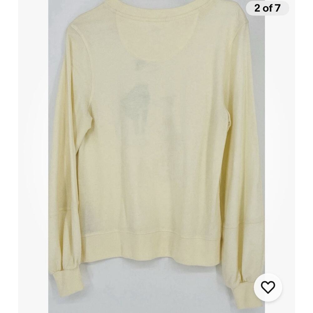 Anthropologie Maeve Pups Graphic Sweatshirt Top Dogs Ivory XS Summer night - Picture 3 of 7